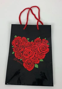 Bolso de Regalo Joyería Logo Brighton Día de San Valentín 8.75"x6.25" Negro Rojo Rosas Corazón - Imagen 1 de 4