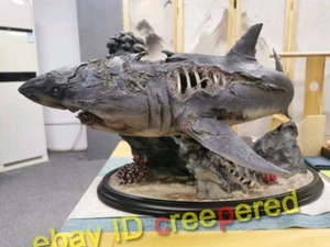 Queen Studios Zombie shark life size 1/10 Bust Resin Statue Limited 99 - Picture 1 of 12
