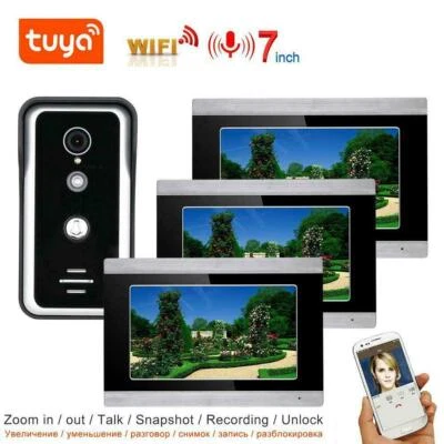 TUYA Video WIFI Video Home Intercom with 7 Inch Touch Monitor AHD 1080P Doorbell - Image 1 of 4
