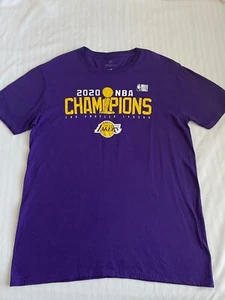 Fanatics NBA Los Angeles Lakers 2020 NBA Champions T-Shirt Large Purple - Picture 1 of 6
