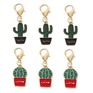 6 x CACTI Knitting Crocket Wool Craft Stitch Markers 3 OF EACH