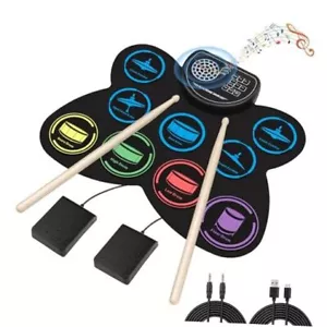 Electronic Drum Set, Marrilley 9 Drum Practice Pad with 9 pad Stereo Speaker - Picture 1 of 7