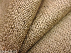 10 mt of Natural hessian jute sack fabric 40"w upholstery or garden use material - Picture 1 of 3