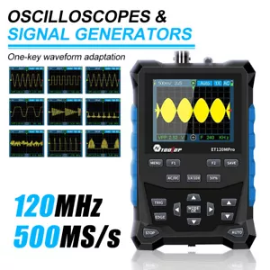 Osciloscopio digital 120 MHz 500 MS/s velocidad de muestreo 2 en 1 osciloscopio automotriz - Imagen 1 de 21