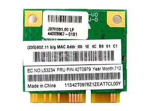 IBM Lenovo 42T0979 43Y6511 Atheros AR5007EG AR2425 AR5BHB63 WLAN Wireless Card - Bild 1 von 2