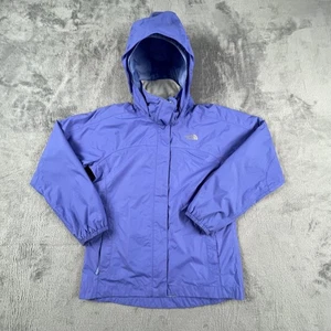 The North Face Jacket Girls Medium 10/12 Purple DryVent Hooded Rain Waterproof - Picture 1 of 23