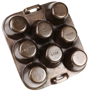Vintage Wagner Ware "R" (1336) Cast Iron Muffin Pan Ex Restored Cond c1920s - Picture 1 of 4