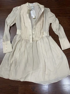 Laundry by Design Womens Dress Size 2 Tuxedo Luxury 100% Silk NWT Prairie - Picture 1 of 6