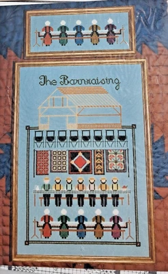 Told in a Garden The Barnraising Vintage Counted Cross Stitch Pattern NEW - Image 1 of 2