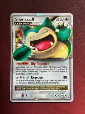 SNORLAX Lv.X 111/111 Rising Rivals HOLO rare Pokemon TCG card NM NEAR MINT - Image 1 of 4