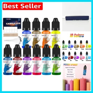10 Vibrant Liquid Candle Dye Colors – Highly Concentrated for DIY Candle Making - Picture 1 of 12