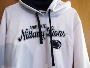 PENN STATE JERSEY FORRO FRANELA BLANCO MUJER L CAPUCHA BOLSA - Imagen 1 de 4