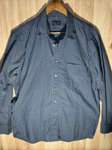 Vintage Gitman Bros Men’s Large Blue Black Check Made USA Long Sleeve Button Up - Picture 1 of 7