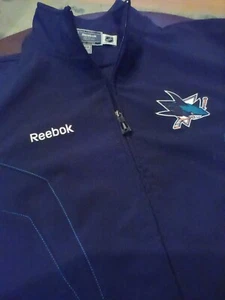 San Jose Sharks NHL Reebok center ice lightweight zip up 1991-2011 size M jacket - Picture 1 of 8