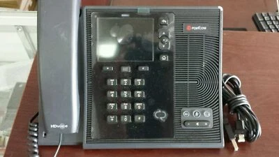 Polycom CX600 IP VoIP Business Desktop Phone With Stand , USB Cable & Handset  - Image 1 of 3