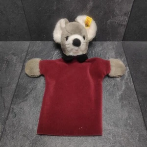 Vintage Steiff Handpuppe Maus 6467/27 Mit Knopf Und Fahne - Bild 1 von 7