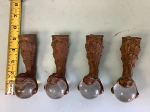 Set of Four Griffin/Glass Ball Table Feet 5.25” H - Picture 1 of 9