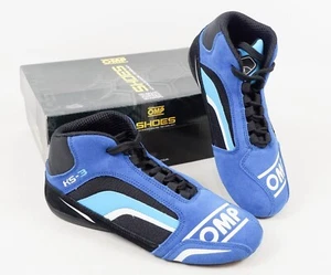 OMP KS-3 Kart Racing Boots Blue Size 35 (UK 2.5) - Picture 1 of 3