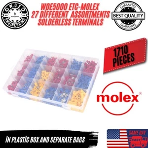 1710Pcs MOLEX ETC Assortment Set Solderless Crimp Wire Connectors Terminals Kit - Picture 1 of 2