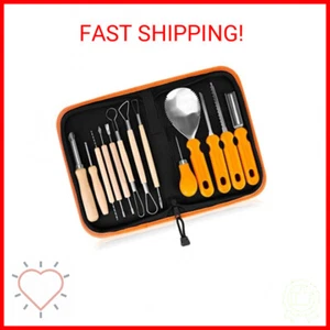 Halloween Pumpkin Carving Tools,Jack-O-Lanterns 13 Piece Professional pumpkin cu - Picture 1 of 2