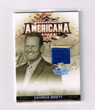 GEORGE BRETT 2008 DONRUSS THREADS GAME WORN PRIME JERSEY # 13/75 KC ROYALS HOF