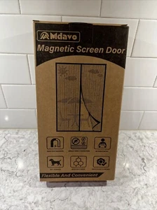 Pantalla de malla Mdavo con cierre magnético resistente 36" x 78" negra para puerta - Imagen 1 de 3