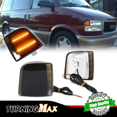 2x Smoke Amber LED Corner Signal Lights For 1995-2005 Chevrolet Astro GMC Safari - Image 1 of 4