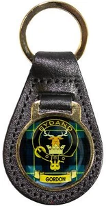 Llavero de cuero Scottish Family Clan Crest Gordon hecho en Escocia - Imagen 1 de 2