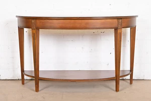 Ethan Allen French Country Maple Demilune Console Table or Sofa Table - Picture 1 of 11