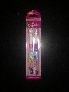 New Brush Buddies Barbie 2pk Manual Soft Toothbrushes  - Picture 1 of 1