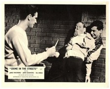 Crime in the Streets Original Lobby Card Mark Rydell John Cassavetes with knife