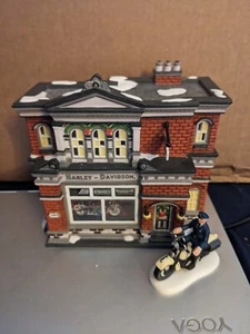 Harley Davidson Dept 56 City Dealership 59202 Christmas in the City 2002 - Picture 1 of 13