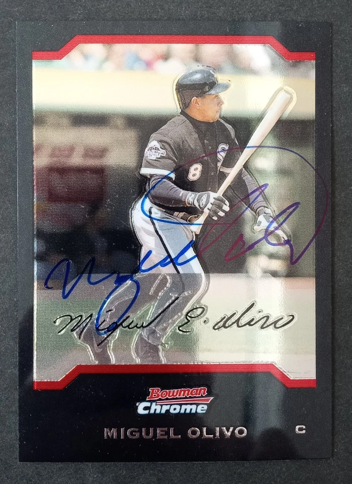 2004 Bowman SIGNED: Miguel Olivo, WHITE SOX #119 (Chrome) - Image 1 of 1