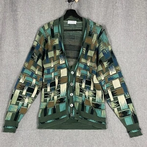 Vintage Tricots St Raphael Cardigan Sweater Large Abstract Geometric USA - Picture 1 of 8