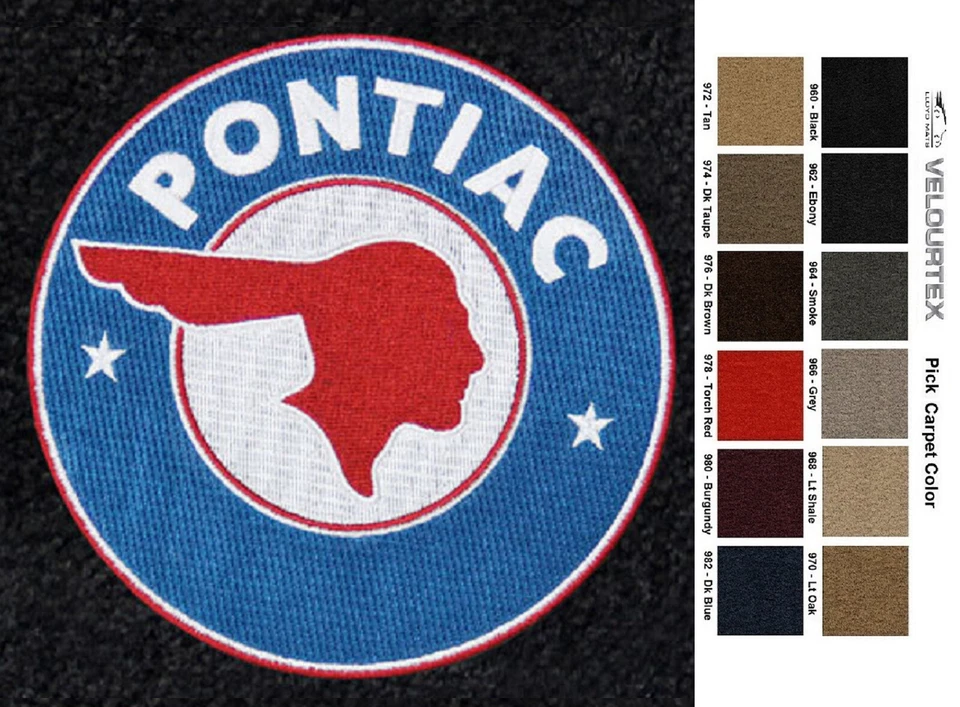 Lloyd Mats Velourtex Pontiac GTO Chief Logo Front Floor Mats (1966-1967) Foto 1 de 4