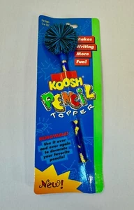 VINTAGE HASBRO KOOSH BLUE / BLACK PENCIL TOPPER & PENCIL '90S BRAND NEW - Picture 1 of 1