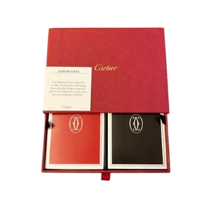 Cartier Playing Cards Black Red 2 Sets Novelty Card Games Goods - Picture 1 of 2