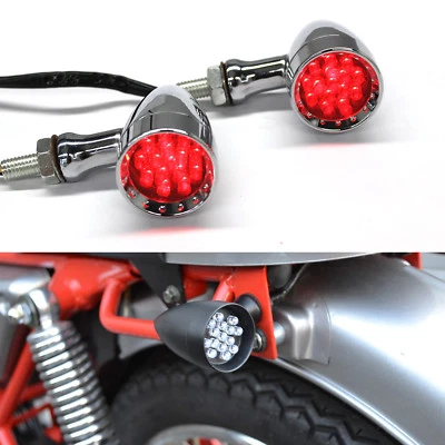 For Honda Shadow VT750 VT1100 Chrome Bullet Motorcycle Turn Signals LED Light - Image 1 of 4