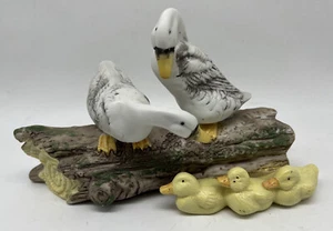 Estatuilla de ganso de porcelana de cerámica Tilia con bebés Alemania - Imagen 1 de 5
