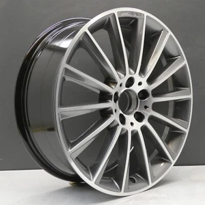 MERCEDES C CLASS W205 19" AMG LINE TURBINE ALLOY WHEEL RIM GREY FRONT GENUINE X1 - Picture 1 of 15