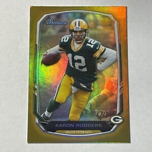 2013 Bowman Football Aaron Rodgers Gold Foil /75