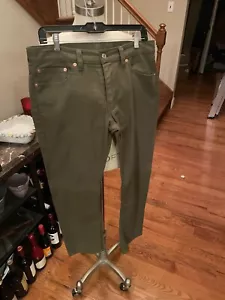 Levi 511 Men's Jeans Olive. slim straight fit. 34x29 - Imagen 1 de 5