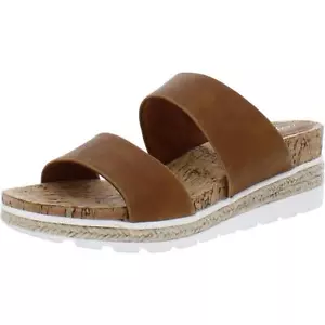 Easy Street Womens Maryann Tan Wedge Sandals 7.5 Extra Wide (E+, WW) BHFO 2805 - Picture 1 of 3