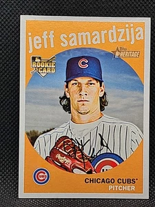 2008 Topps Heritage High Number Jeff Samardzija Chicago Cubs Rookie Card #621 - Picture 1 of 2