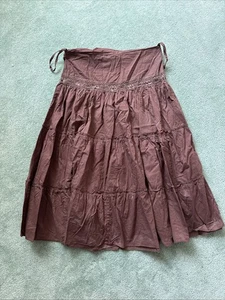Y2K EyeShadow Girls Sz 9 BOHO Brown Skirt - Picture 1 of 7