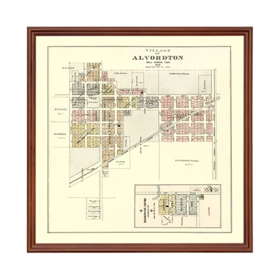 Old Map of Alvordton, OH 1894 - Vintage Alvordton Ohio Art - Image 1 of 4