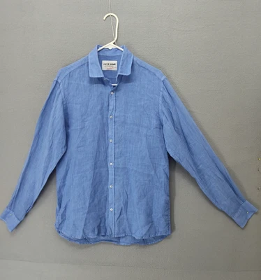 Viva La Moda Shirt Mens 3 Sky Blue Collared Long Sleeve Button Up Casual Fit - Image 1 of 4