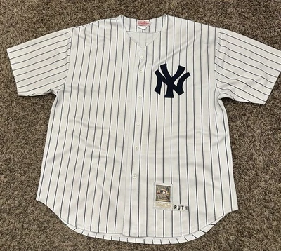 Camiseta De Colección NY Yankees Colección Babe Ruth Mitchell & Ness Cooperstown Talla 4XL Foto 1 de 4