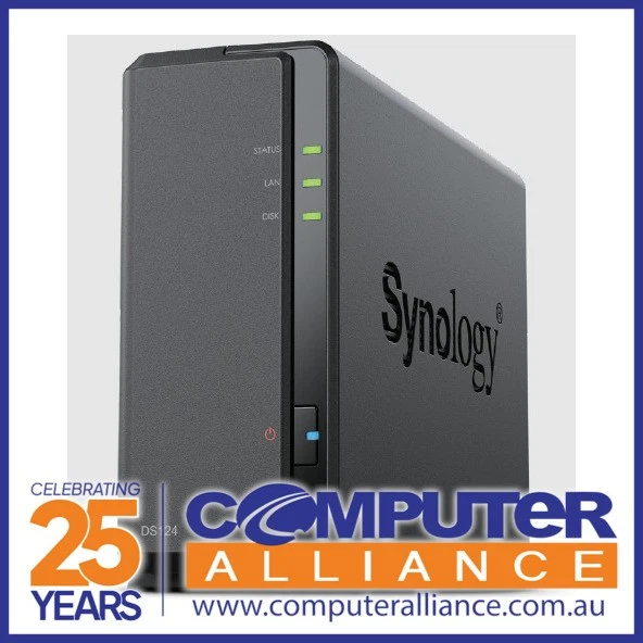 1 Bay Synology DS124 Gigabit NAS Unit - image 1 of 1