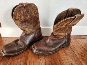 Justin Stahlkappe Westernstiefel braun Leder WK4682 Größe 9,5 D - Bild 1 von 15